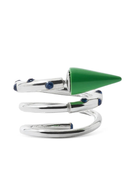  Sunnei Small Spiral Stones Ear-ring - Silver 