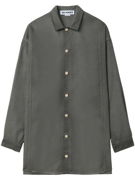  Sunnei Wool Longline Shirt - Grey 