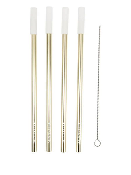  Sunnylife Metal Straws - Gold 