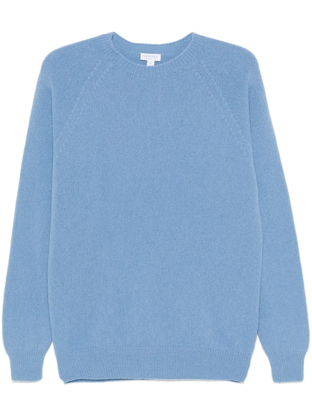  Sunspel Lambswool Crew-neck Sweater - Blue 