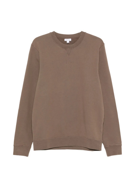  Sunspel Loopback Sweatshirt - Brown 