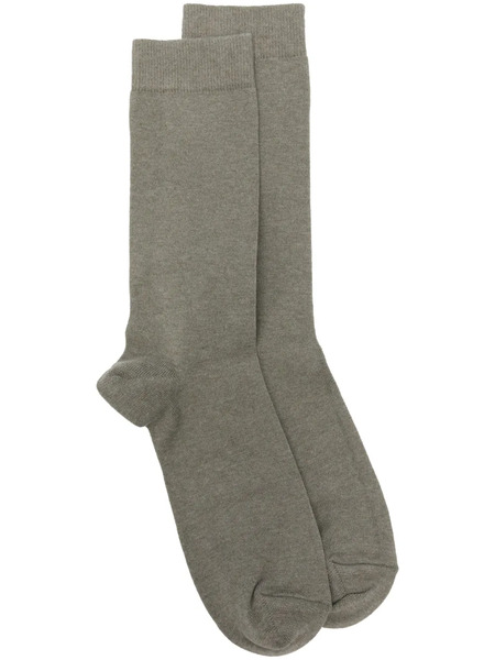  Sunspel Ribbed-knit Ankle Socks - Green 