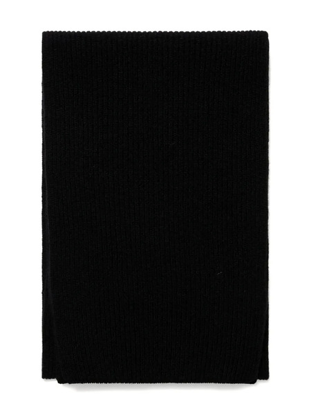  Sunspel Ribbed-knit Scarf - Black 