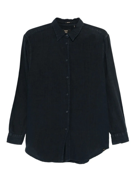  Superdry Buttoned Linen Shirt - 11s Blue 