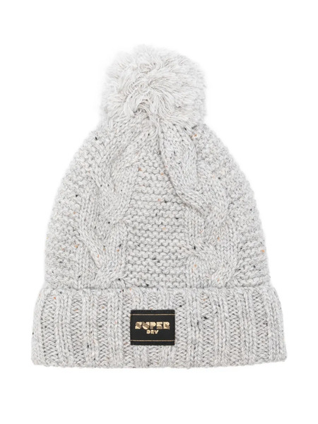  Superdry Cable-knit Beanie Hat - Grey 