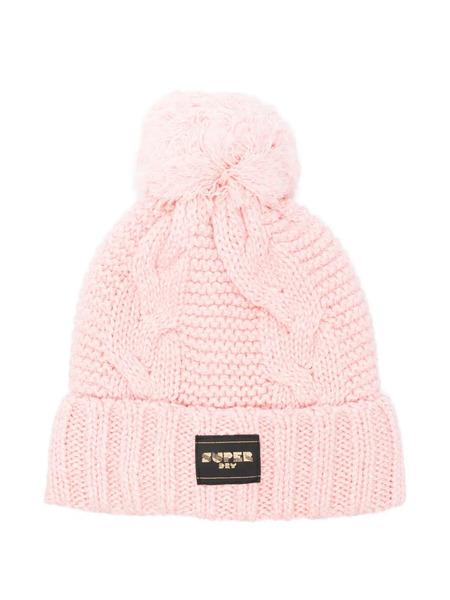  Superdry Pom-pom Cable-knit Beanie - Pink 