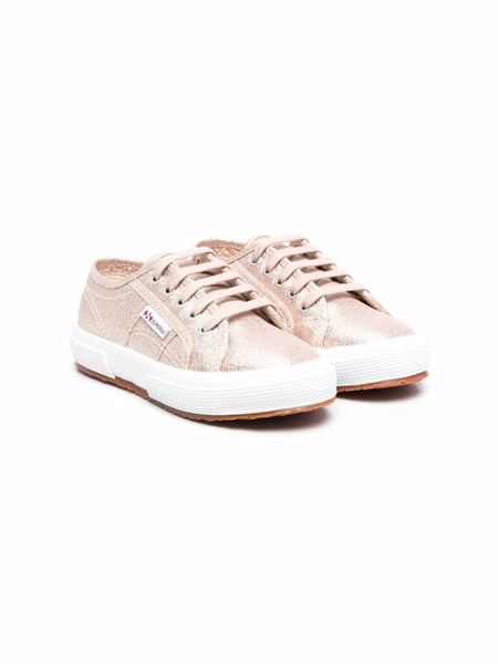  Superga Kids Metallic-effect Low-top Sneakers - Pink 