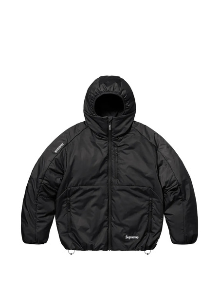  Supreme Hooded Insulated Windbreaker Jacket - Black 