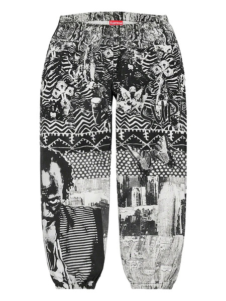  Supreme Miles Davis Printed Trousers - Black 