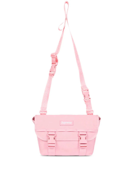  Supreme Mini Logo-patch Messenger Bag - Pink 