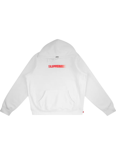  Supreme Motion Logo Drawstring Hoodie - White 