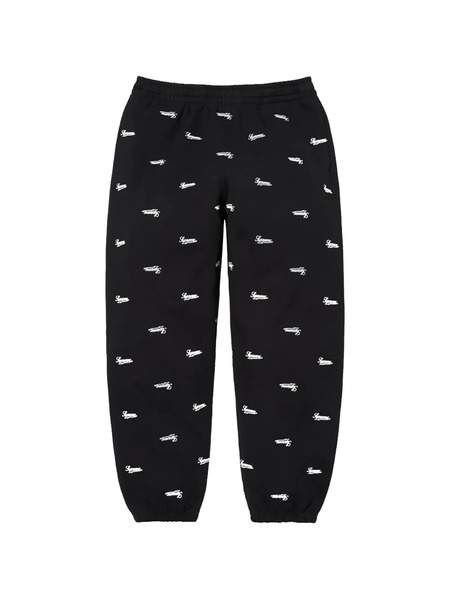  Supreme Repeat Script Track Pants - Black 