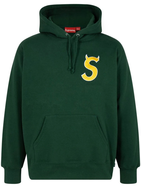  Supreme S Logo Drawstring Hoodie - Green 