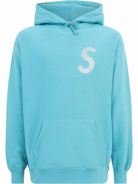  Supreme Swarovski S-logo Hoodie - Blue 