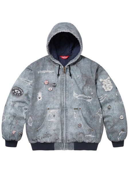  Supreme Trompe L'oeil Bomber Jacket - Blue 