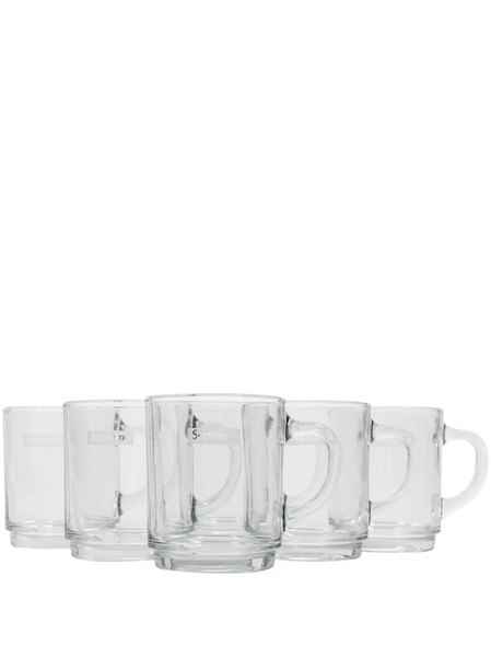  Supreme X Duralex Glass Mugs (set Of Six) - White 