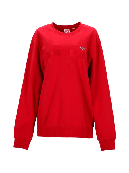 Supreme X Lacoste Crew Neck Sweater - Red 