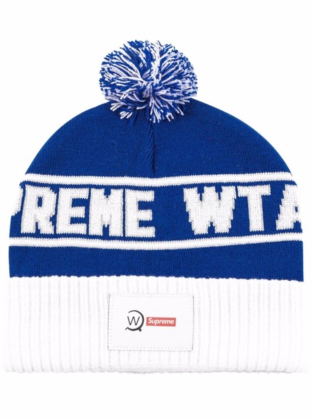  Supreme X Wtaps Knitted Beanie - White 