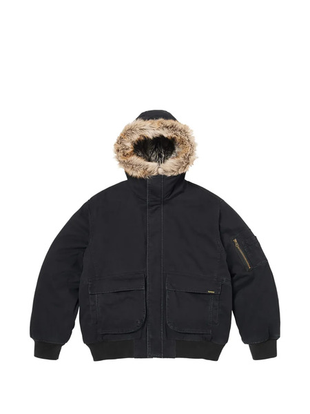  Supreme Zip-up Hooded Jacket - Black 