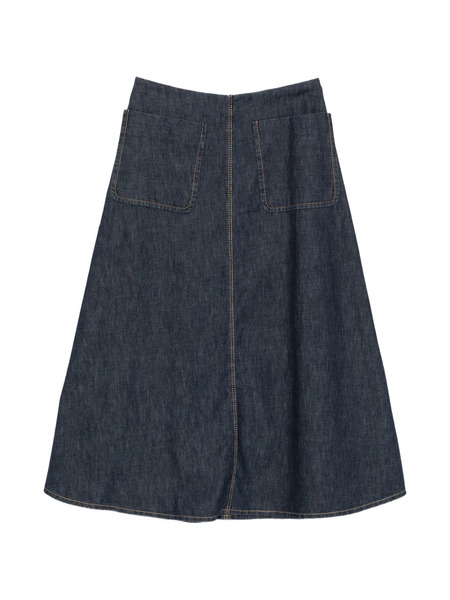  Susanne Bommer A-line Front-pocket Maxi Skirt - Blue 