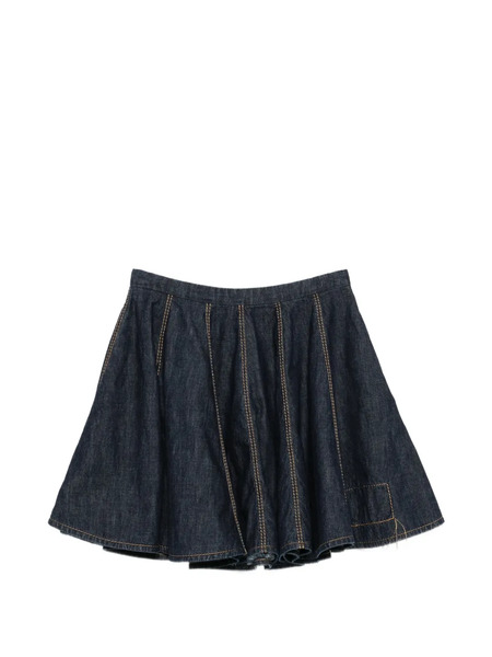  Susanne Bommer Pleated Mini Skirt - Blue 