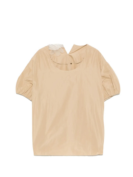  Susanne Bommer Puff Sleeve Top - Neutrals 