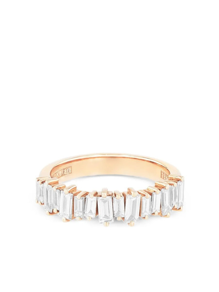  Suzanne Kalan 18k Rose Gold Bold Diamonds Ring - Pink 