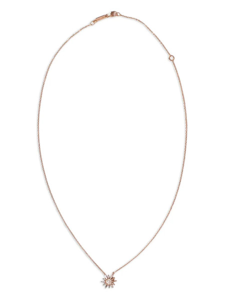  Suzanne Kalan 18k Rose Gold Flower Diamond Necklace - Pink 