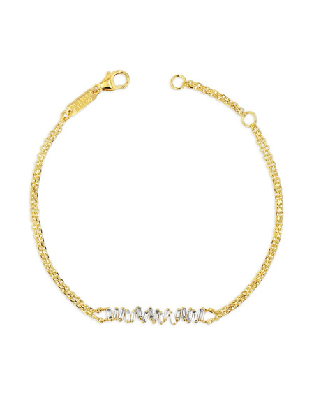  Suzanne Kalan 18k Yellow Gold Diamond Bracelet 