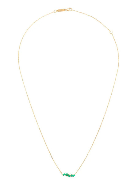  Suzanne Kalan 18kt Yellow Gold Emerald And Diamond Necklace 