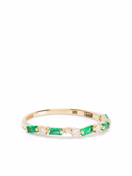  Suzanne Kalan 18kt Yellow Gold Emerald And Diamond Ring 