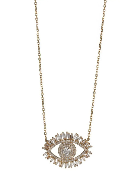  Suzanne Kalan 18kt Yellow Gold Firework Evil Eye Necklace 