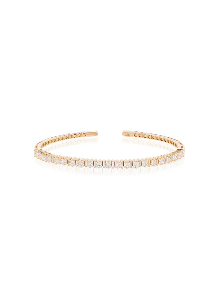  Suzanne Kalan 18kt Yellow Gold Mixed Cut Diamond Bracelet 