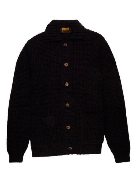  Svevo Button Shawl-collar Cardigan - Blue 