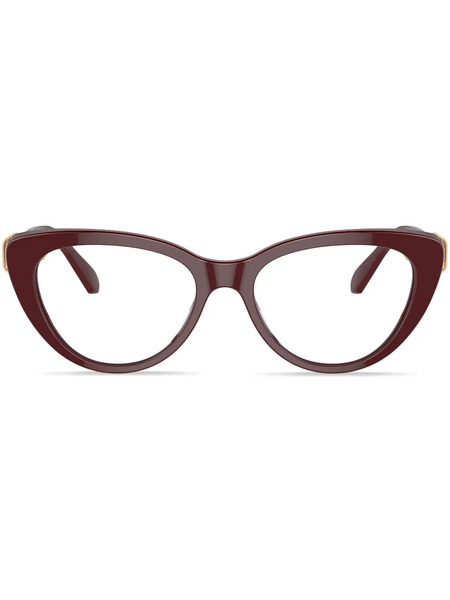 Swarovski Eyewear Crystal-embellished Cat-eye Frame Glasses - Red 