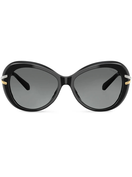  Swarovski Eyewear Crystal-embellished Oversize Sunglasses - Black 