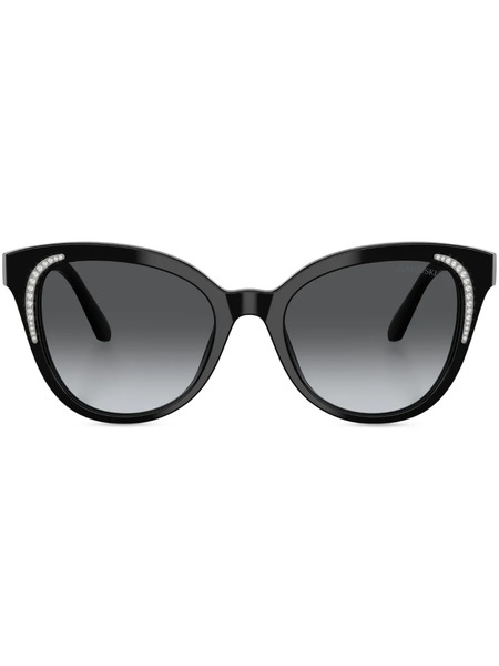  Swarovski Eyewear Crystal-embellished Oversized Sunglasses - Black 