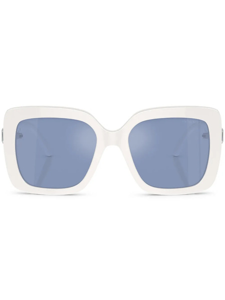  Swarovski Eyewear Crystal-embellished Square-frame Sunglasses - White 
