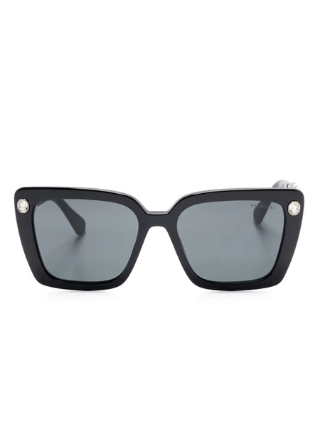  Swarovski Eyewear Crystal-embellished Sunglasses - Black 