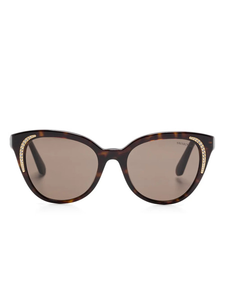  Swarovski Eyewear Crystal-embellished Sunglasses - Brown 