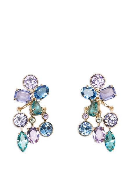  Swarovski Gema Crystal Earrings - Gold 