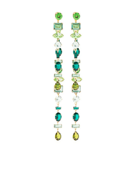  Swarovski Gema Crystal-embellished Earrings - Gold 