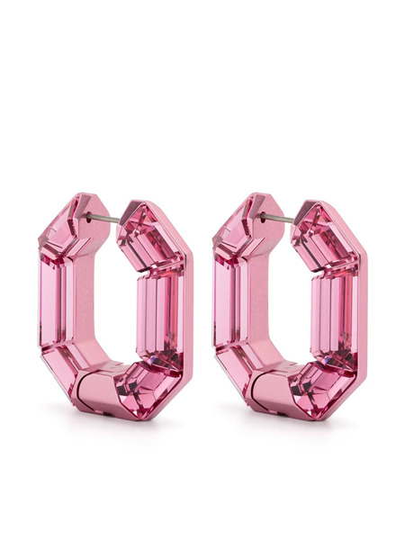  Swarovski Lucent Hoop Earrings - Pink 