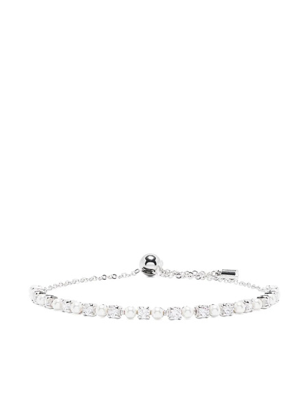  Swarovski Matrix Crystal Pearl Bracelet - Silver 