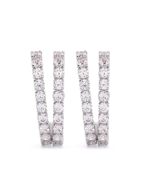  Swarovski Matrix Earrings - Silver 