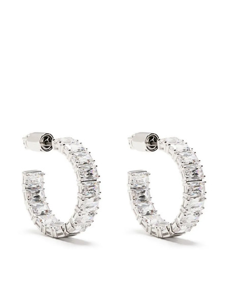  Swarovski Matrix Hoop Earrings - White 