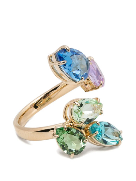  Swarovski Multicolour Cuts Ring - Gold 