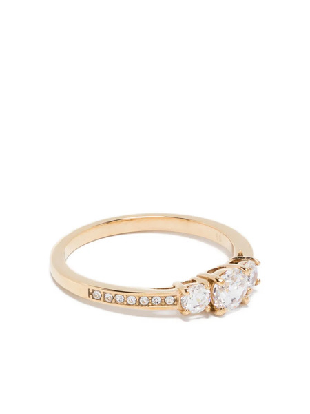  Swarovski Stilla Attract Round-cut Crystal Ring - Gold 
