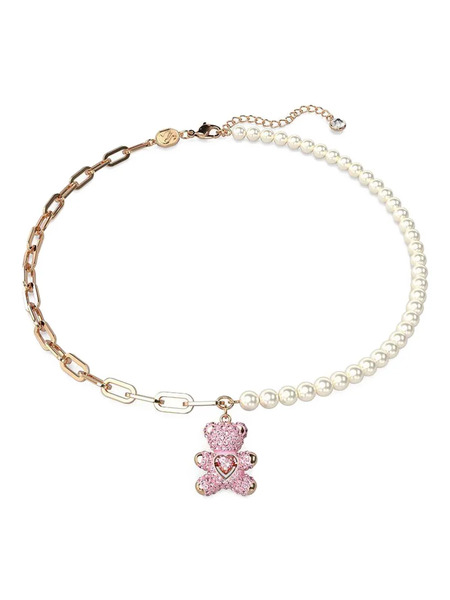  Swarovski Teddy Necklace - Pink 