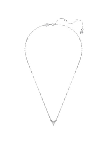  Swarovski Triangle-pendant Necklaces - Silver 